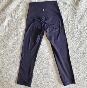 Lululemon align crop leggings, sz 2, navy
